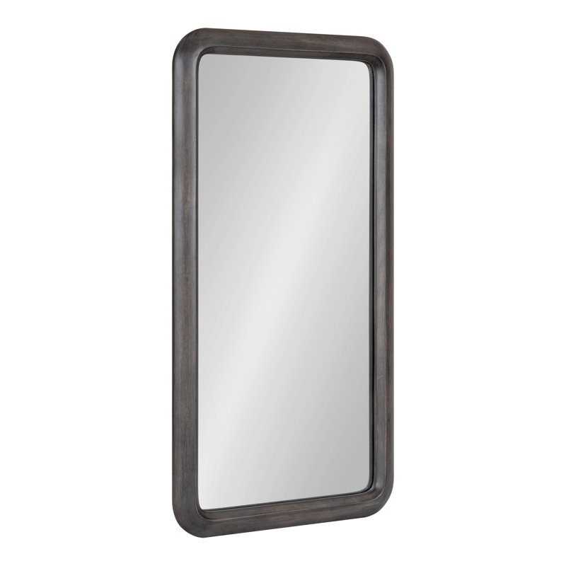 Miroir Anacleta Overmantel, H 32 po x l 17 po, Gris