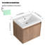 Meuble-lavabo mural 24 po avec plateau en résine et portes à fermeture en douceur 24 po