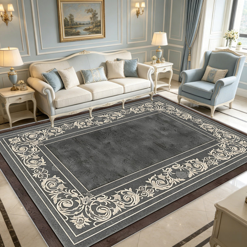 Grey Vine area rugs for Living Room, Soft and Comfortable, Suitable for all seasons, easy to maintain, machine washable Indoor floor mat, Under Table Farmhouse suitable for Bedroom, Dining Room, Study, Patio, Balcony, Home Decor