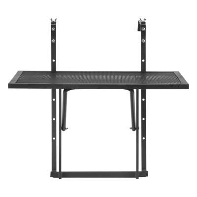 Patio Railing Table 19 X 24 In Balcony Hanging, Stainless, Weather - , 50 Lbs Load, Space Saving Foldable Model Hanging In, Outdoor Metal Railing, And Easy Assembly