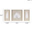 3 feuilles de papier de riz, œuvre d'art murale - décoration intérieure encadrée