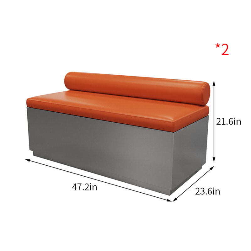 Banc rembourré en similicuir de style industriel