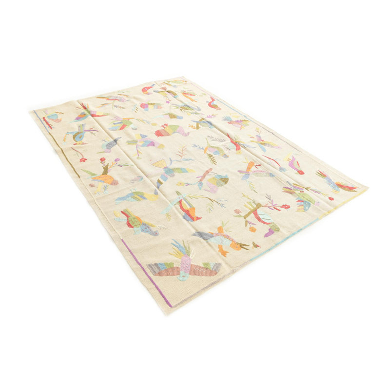 6 Ft Square Perry Cream Rug
