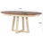Daiel 7-Piece Extendable Round Solid Wood Dining Set with Takeout Leaf- Gray Rubberwood Pedestal Table & Chairs-728248891-728248889-728248888