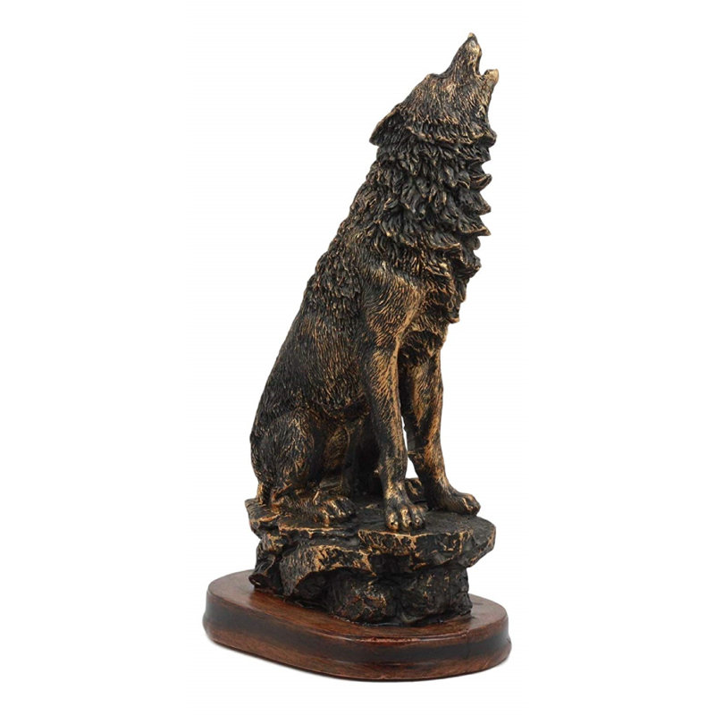 Figurine de loup gémissant