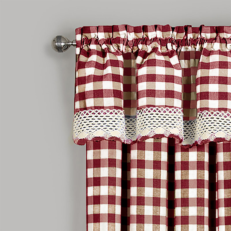 Haylee Semi Sheer Single Curtain Panel, 42" W x 63" L, Burgundy