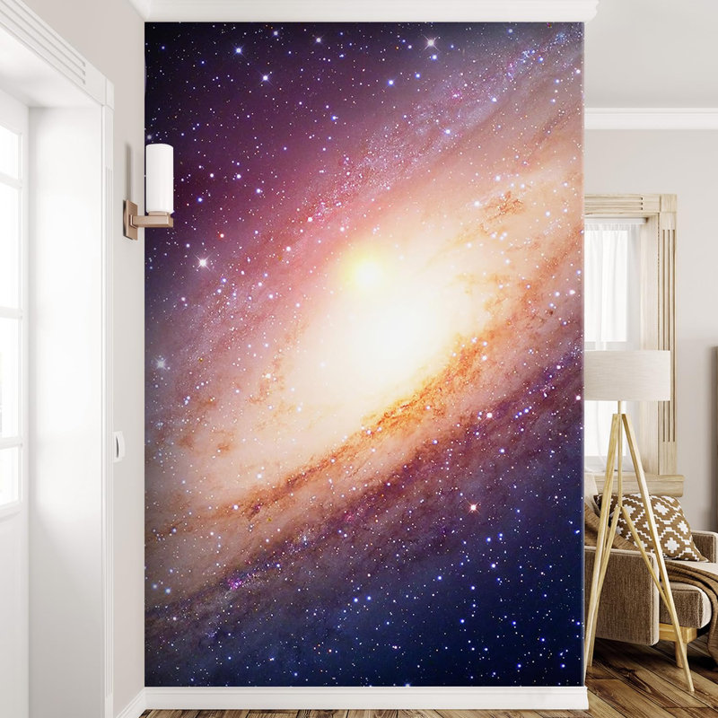 Planet In Outer Space Galaxy Peel & Stick Border, 108" L x 72" W