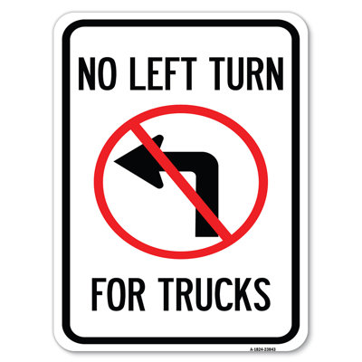 Pas de virage à gauche pour les camions avec graphique / 23843