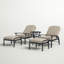 Ensemble de conversation avec fauteuil club réglable 5 pièces avec coussins et table de bout ronde 24 po Frazee Frazee