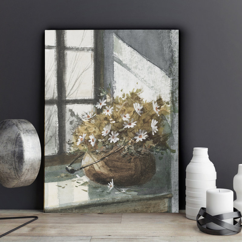 «Daisies in the Window», reproduction sur toile tendue, H 30 po x l 40 po x P 1,5 po