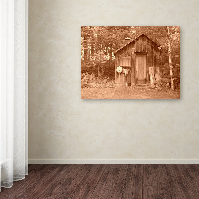 «Shed Sepia» par Macregor, reproduction de photo sur toile tendue, H 35 po x l 47 po x P 2 po