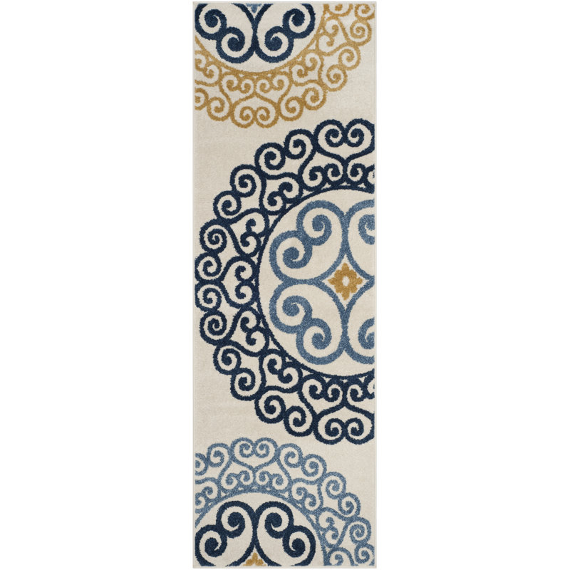 Neil Performance Ikat Rug, Runner 2'3" x 7'