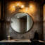 Luminaire de salle de bain 5 lumières avec globes en verre martelé - Applique murale de salle de bain moderne à DEL à intensité variable pour éclairage au-dessus d'un miroir au fini laiton brossé