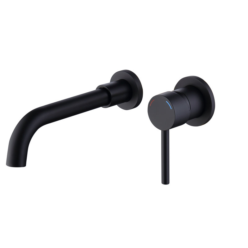 Bathroom Faucet Wall Mount Bathtub Faucet Bathroom Sink Faucet with Rough In Valve, Brushed Gold