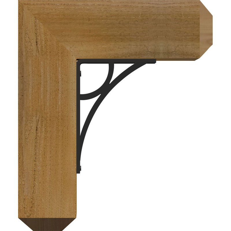 Support triple Ironcrest de 4 po Galveston, H 12 po x P 9 1/2 po, Cèdre rouge de l'Ouest l 3 1/2 po x T 2 po (lisse