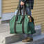 Sac de bois de chauffage extra-robuste 24 po x 12 po x 20 po vert