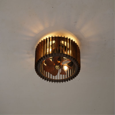 Ventilateur encastré moderne de 20 po, ventilateurs de plafond avec lumières (sans ampoules incluses) et télécommande, 6 vitesses, moteur à courant continu silencieux pour le salon, la chambre à coucher, la cuisine
