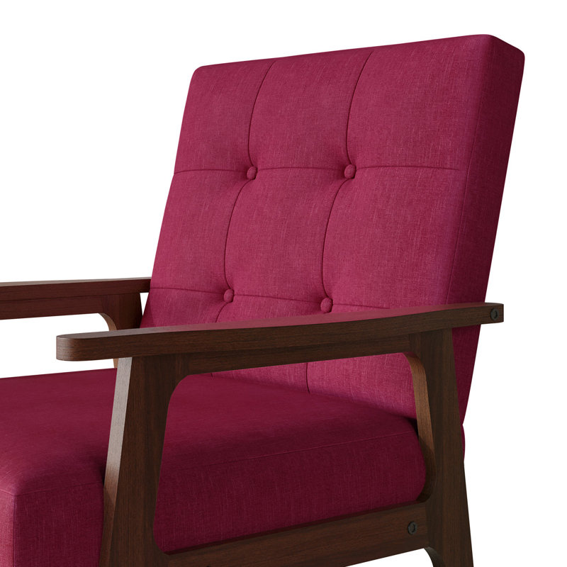 Chaise d'appoint en lin rose, Rose