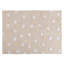 Cotton Polka Dots Area Rug in Pink/While