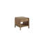 Table de bout Waterfall en latte, avec placages, courbes, esthétique moderne, tiroir de rangement et tablette, poids brun de 62,5 lb, design, profondeur de 23,93