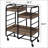 Serving Cart with 3 Adjustable Trays, Black &amp; Walnut | Kitchen Carts | Rectangular-1840518532