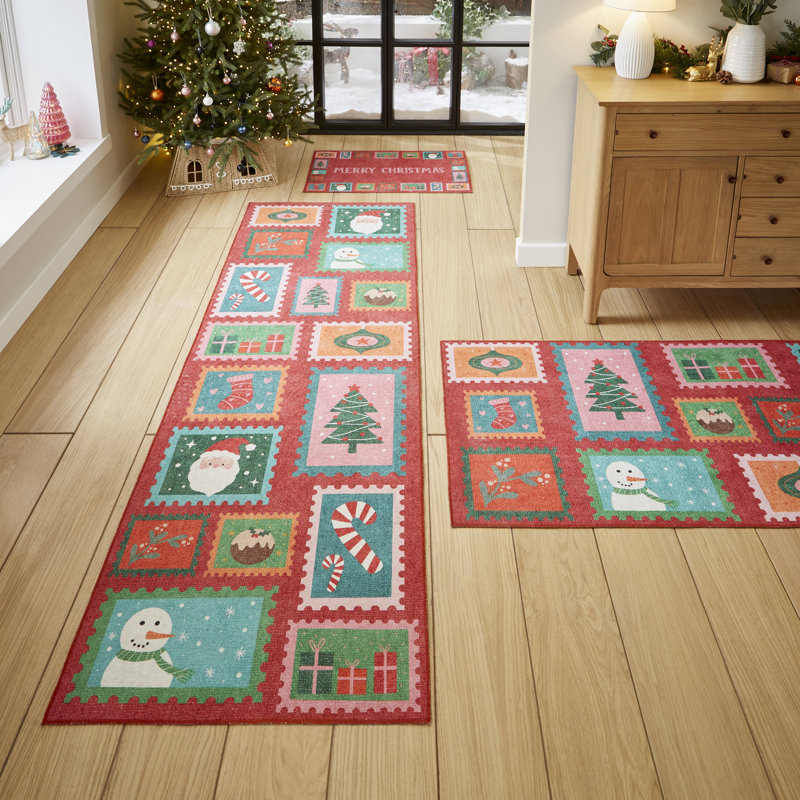 Abstract Flatweave Area Rug, Runner 61 x 230 cm