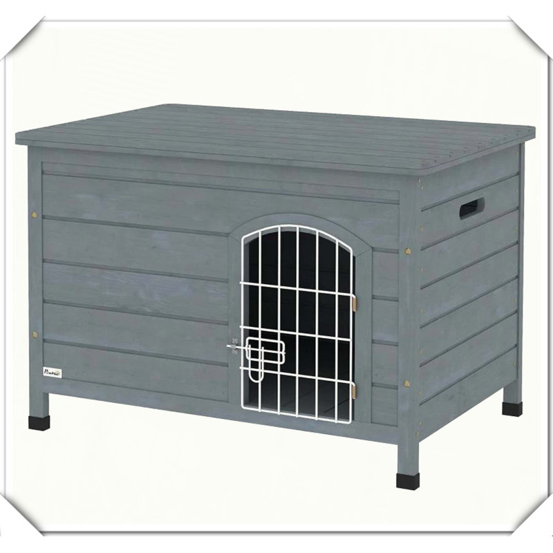 Cage pour chien avec niche verrouillable