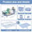 Dish Drying Rack for Kitchen Counter,Blue Space Saving Dish Rack, Self-Draining Drainboard, Rustproof Dish Drainer, Removable Utensil Holder