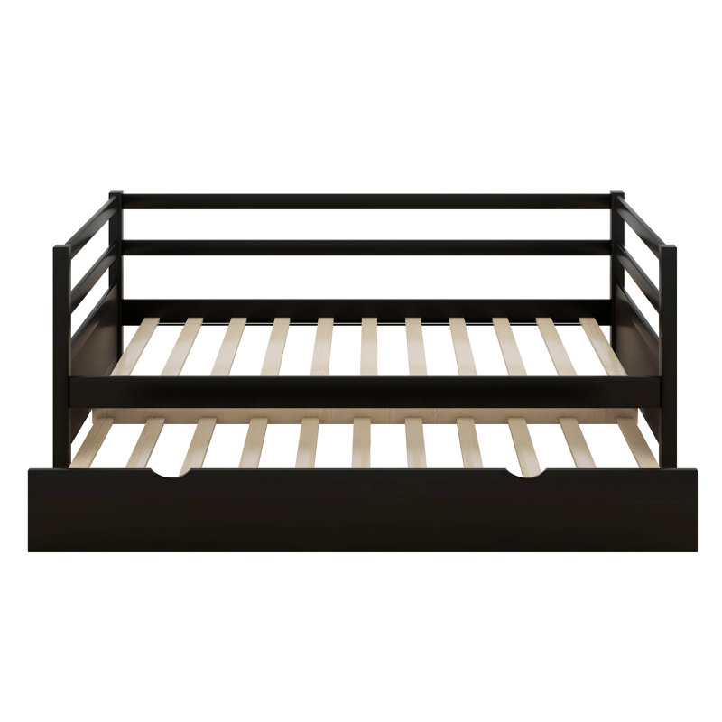  Lit de jour Kanin avec lit gigogne, taille simple, Espresso