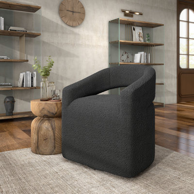 Fauteuil demi-tonneau pivotant de 27 po Makia
