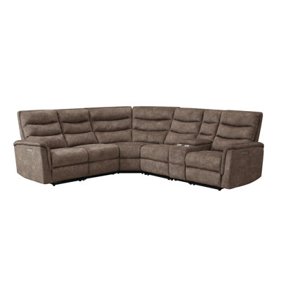 Ewings, 114 " Wide Power Reclining Sectional with Power USB Charging