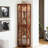 22.24"D Corner Curio Cabinet With 4 Adjustable Tempered Glass Shelves And Solid Wood Legs 16.77"D Lighting,-499568665