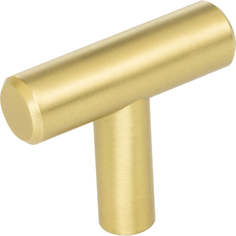 Naples 1 9/16" Length Bar Knob, Brushed Gold