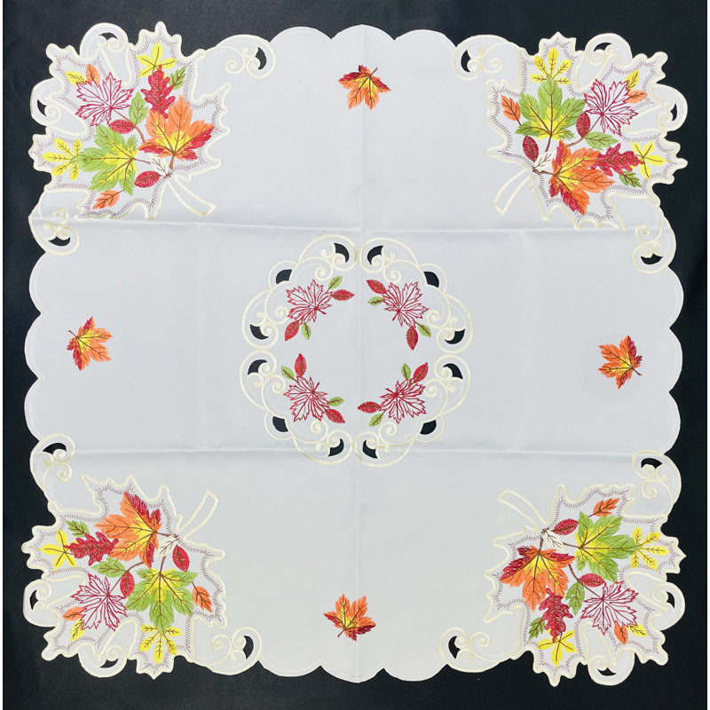 Nappe carrée en polyester floral
