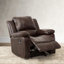 Fauteuil inclinable et oscillant en cuir brun bruni Charlotte-1004628894