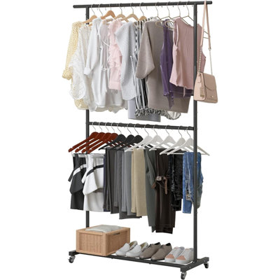 Double Pole Clothing Rack