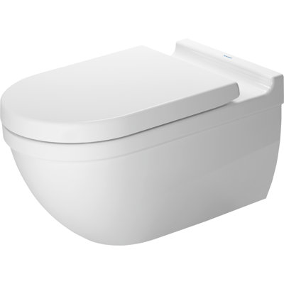 Duravit Starck 3 Wall Mounted Durfix Washdown Dual Flush Elongated Toilet Bowl (Seat Not Included)