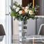 Crystal Silver Glass  Table Vase