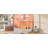 Twin Size Metal House Bed With Fence And Door, White