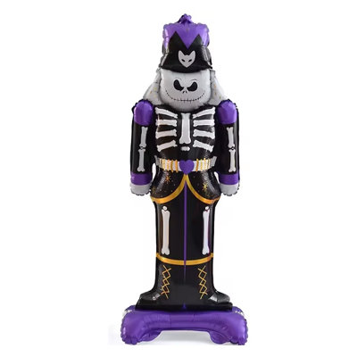  Halloween Violet Skeleton Standing Foil Balloon Decoration F07M1-41 Violet