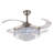  36Inch Crystal Retractable Ceiling Fan LED Light With Remote Control
