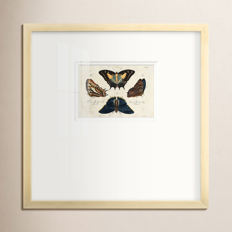 Moline papillons craquelés IV, H 21 po x l 21 po x P 1,25 po