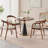 Nut-brown Round Solid Wood Dining table-1452377830