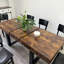 Table de salle à manger extensible pour 6 8 10, table de cuisine en bois de ferme moderne, table de conférence longue et extensible-450612279
