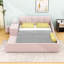 Lit tapissier Stelijana avec bureau de chevet et petit tabouret rond-1707462083-1707462082