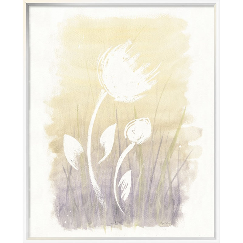 "Floral Silhouette I" par Elyse Deneige, art mural sur toile, H 20 po x l 16 po, Toile tendue, Aucun mat