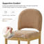 Tabouret de comptoir en tissu et dossier incurvé avec structure en bois massif Paterson-2136145545-2136145544