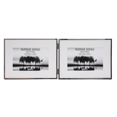 White Metal Picture Frame with Mat