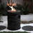 20 Inch Diameter Outdoor Gas Fireplace, 32000 , , With Lava Stones And Rainproof High Fire Pit, Wrap