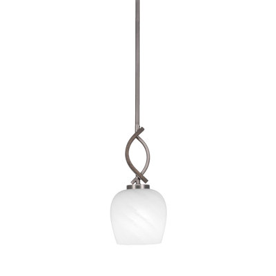 Capri 1-Light Mini Pendant with Hang Straight Swivel -  Breakwater Bay, D632FF555C6C48648F89AE79EED07463